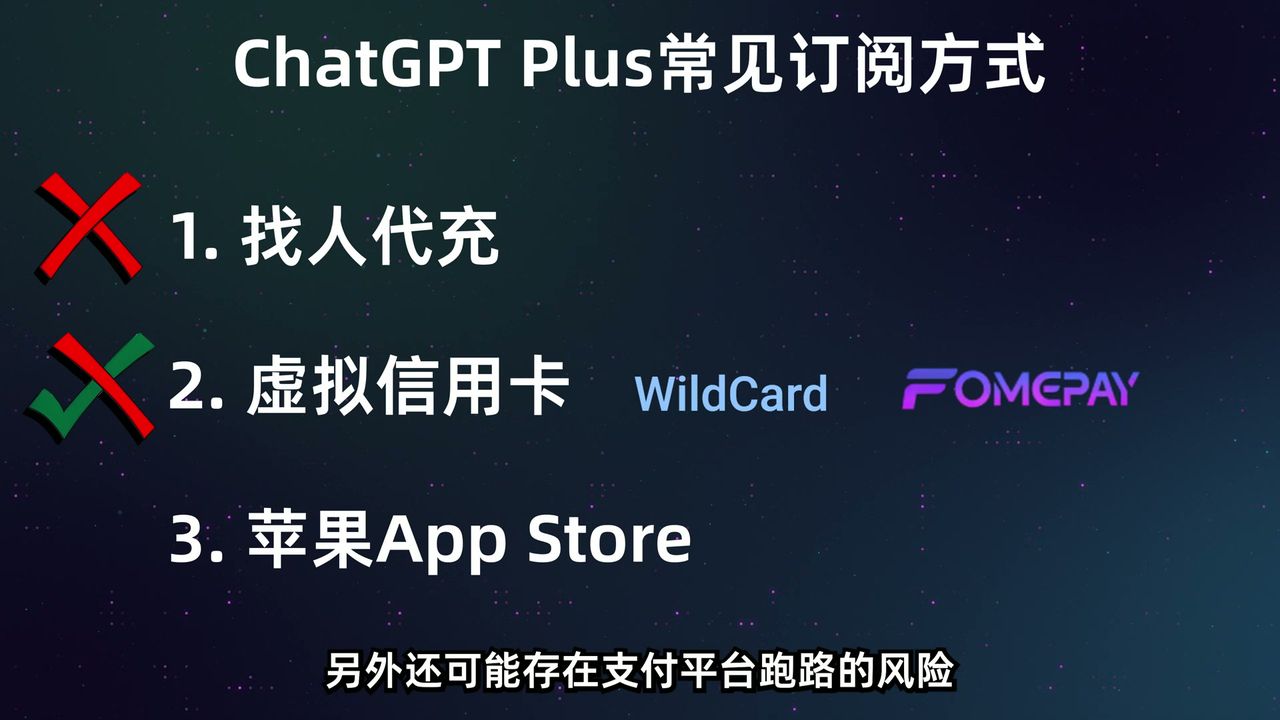 ChatGPT Plus 订阅方式对比